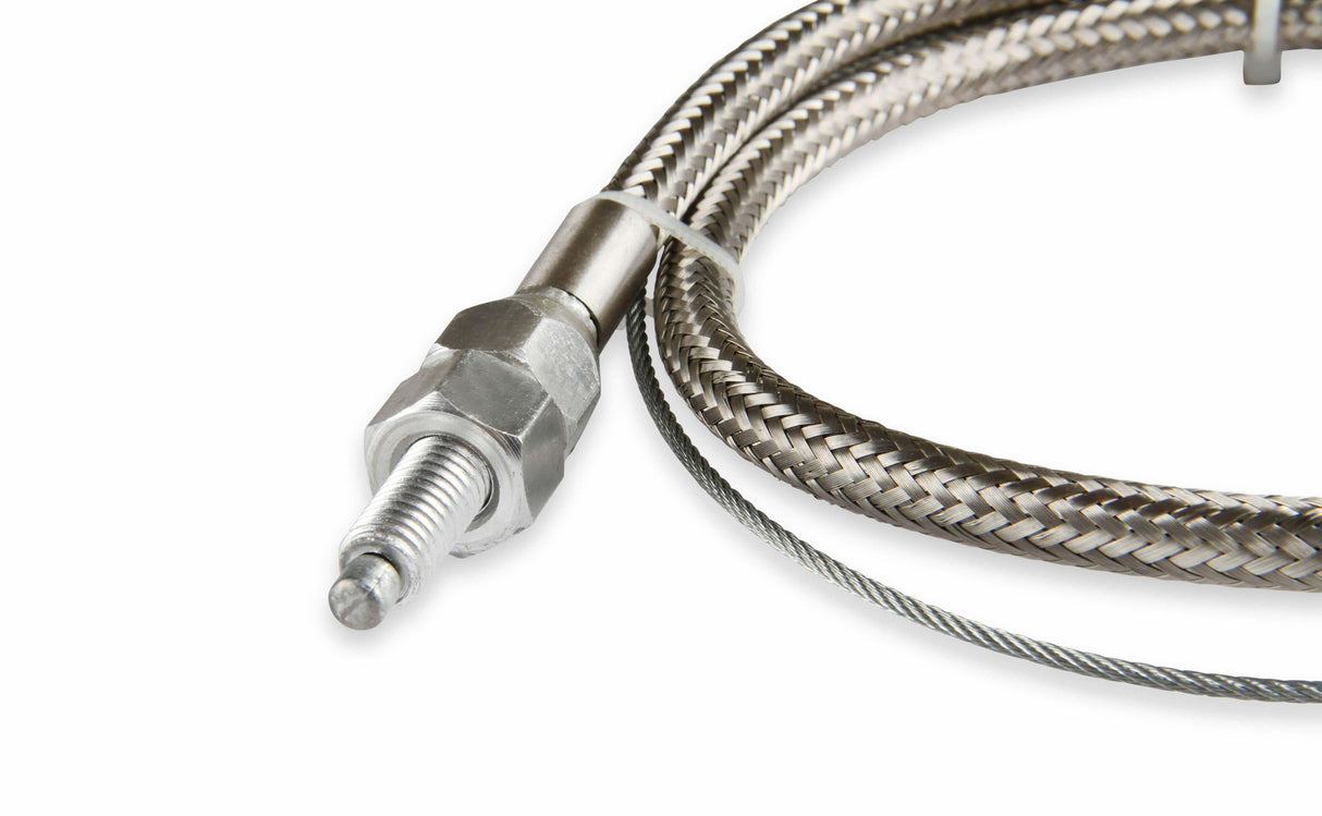 t Mr. Gasket 5657 Stainless Steel Braided Throttle Cable Kit. 36 in cable 24 Sle Mr. Gasket