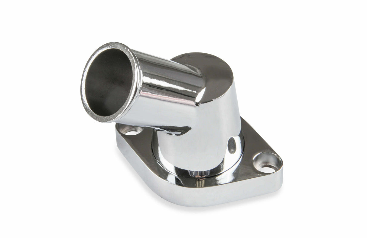 Mr. Gasket O ring style chrome water neck 45 degree Chevy polished aluminum 9141G