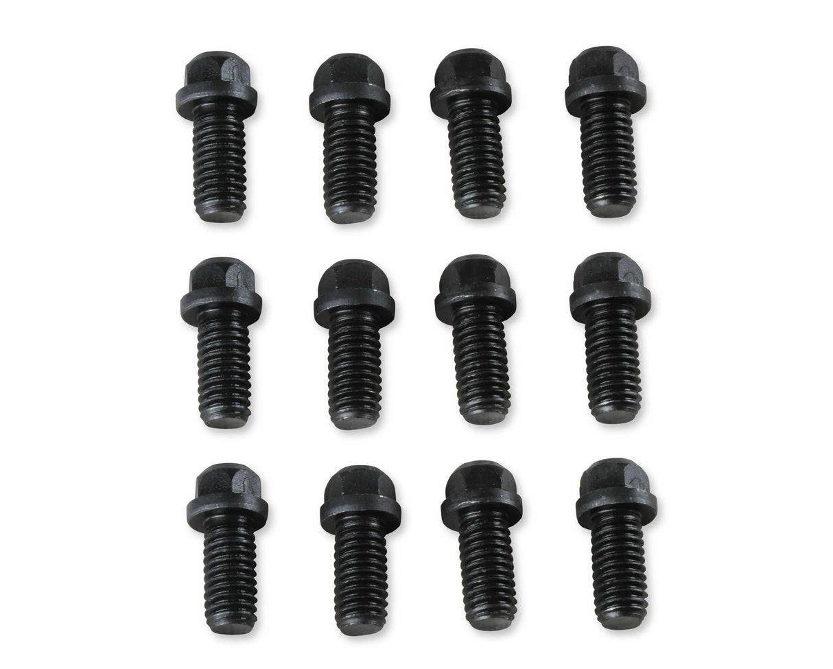 Mr. Gasket small block Chevy chrysler pontiac 3/8 16 header exhaust bolts SBC black steel 915