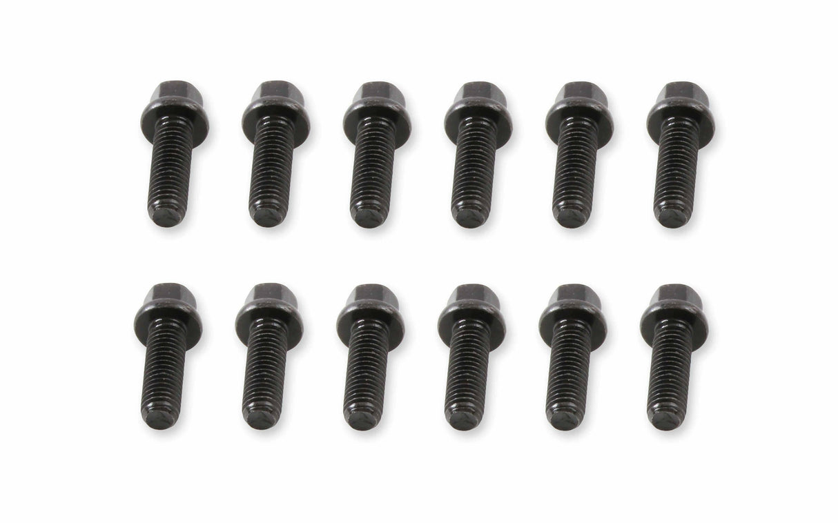 Mr. Gasket header bolt set fits GM LS series engines LS engine Chevy black steel 918G