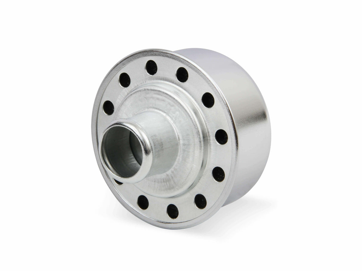 Mr. Gasket breather/oil filler cap push in valve cover breather fits SBC Chevy chrome polished steel 9810