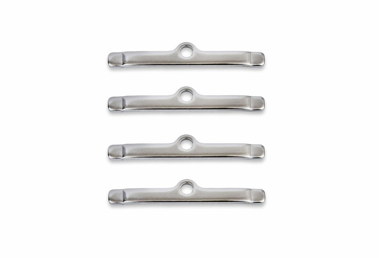 Mr. Gasket valve cover clamps, long style, chrome steel 9817