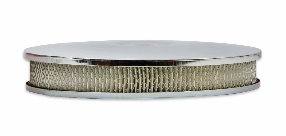 Mr. Gasket air cleaner low mount chrome steel 4338