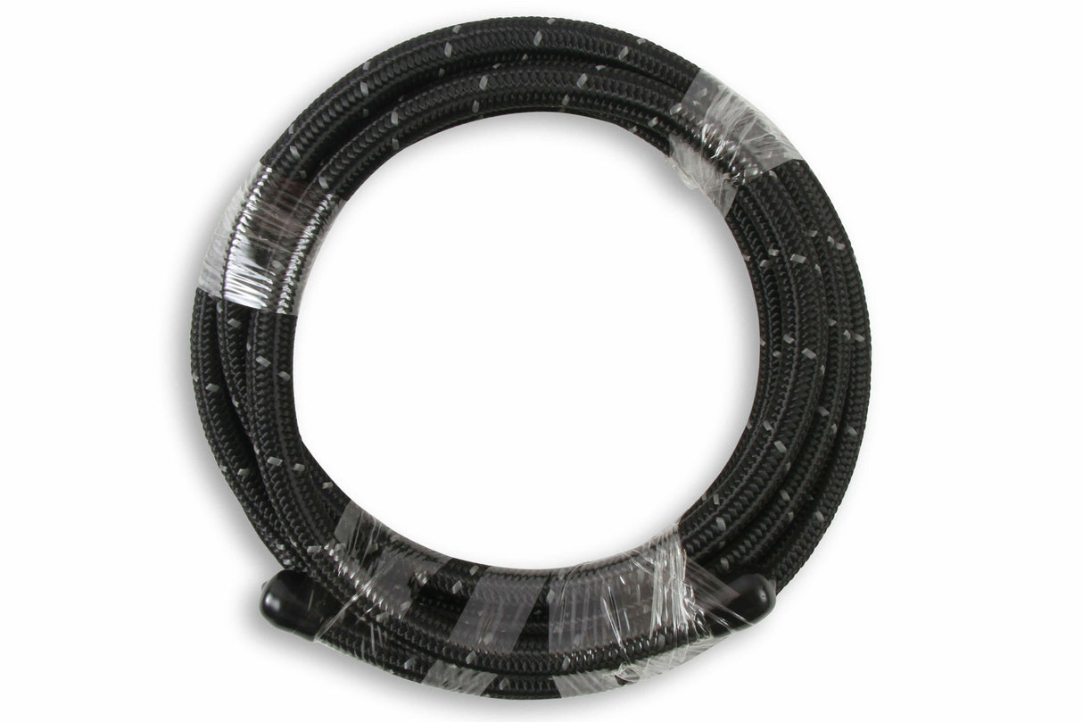Mr. Gasket black nylon braided hose 6 AN 10 feet rubber 841006