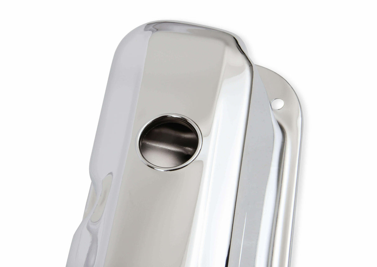 Mr. Gasket chrome tall style valve covers steel 9806