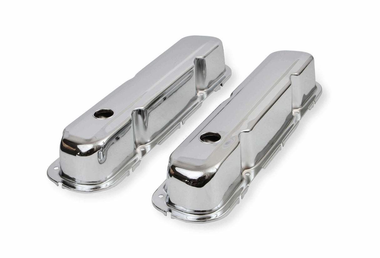 Mr. Gasket chrome tall style valve covers steel 9806