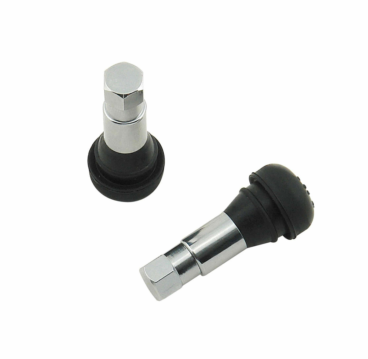 Mr. Gasket chrome tire valve stems stock length 1955MRG steel 2493