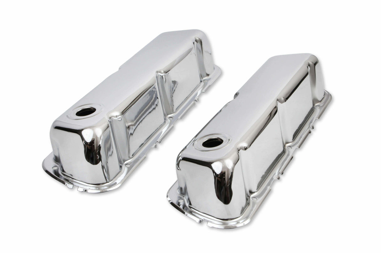 Mr. Gasket chrome valve covers Ford steel 9804