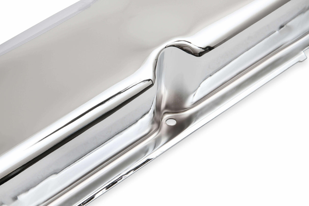 Mr. Gasket chrome valve covers Ford steel 9804