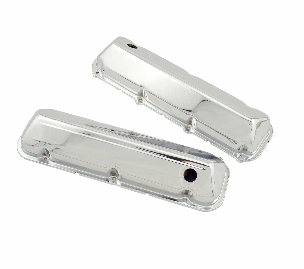 Mr. Gasket chrome valve covers with baffle Ford steel 9413