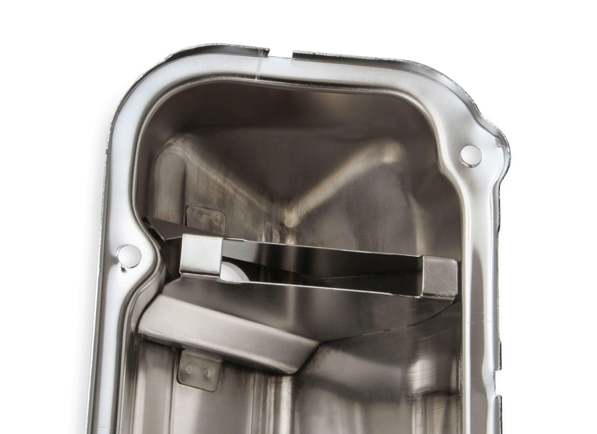 Mr. Gasket chrome valve covers with baffle Ford steel 9413