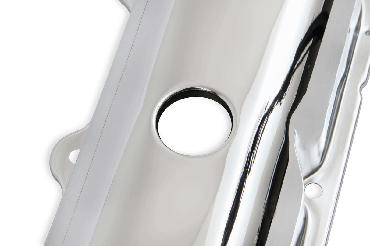 Mr. Gasket chrome valve covers without baffle steel 9422