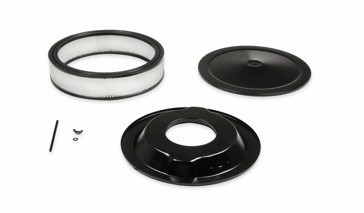 Mr. Gasket competition air cleaner flat black 9790BP carburetor steel 2493