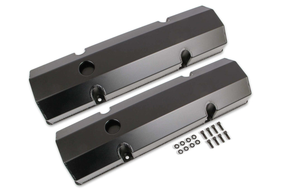 t Mr. Gasket Fabricated Aluminum Valve Covers - Black Finish - 6818BG Mr. Gasket