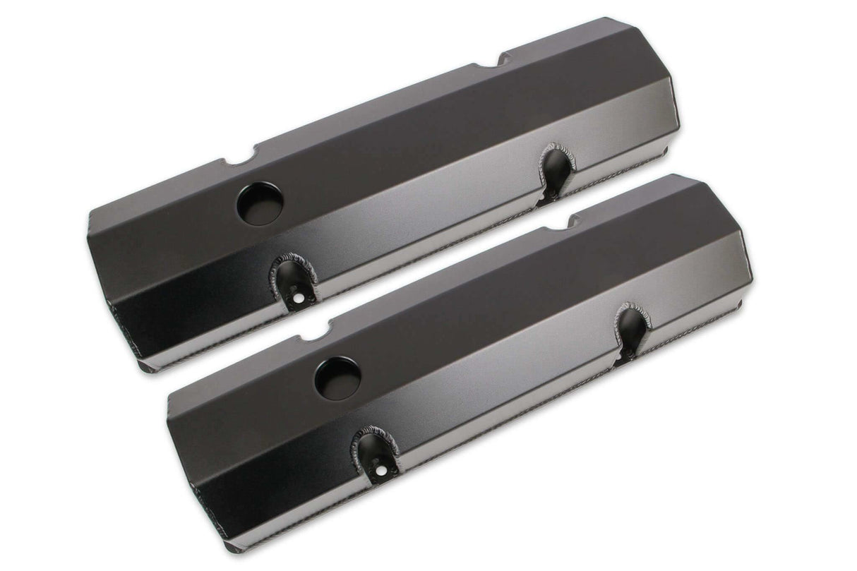 t Mr. Gasket Fabricated Aluminum Valve Covers - Black Finish - 6818BG Mr. Gasket