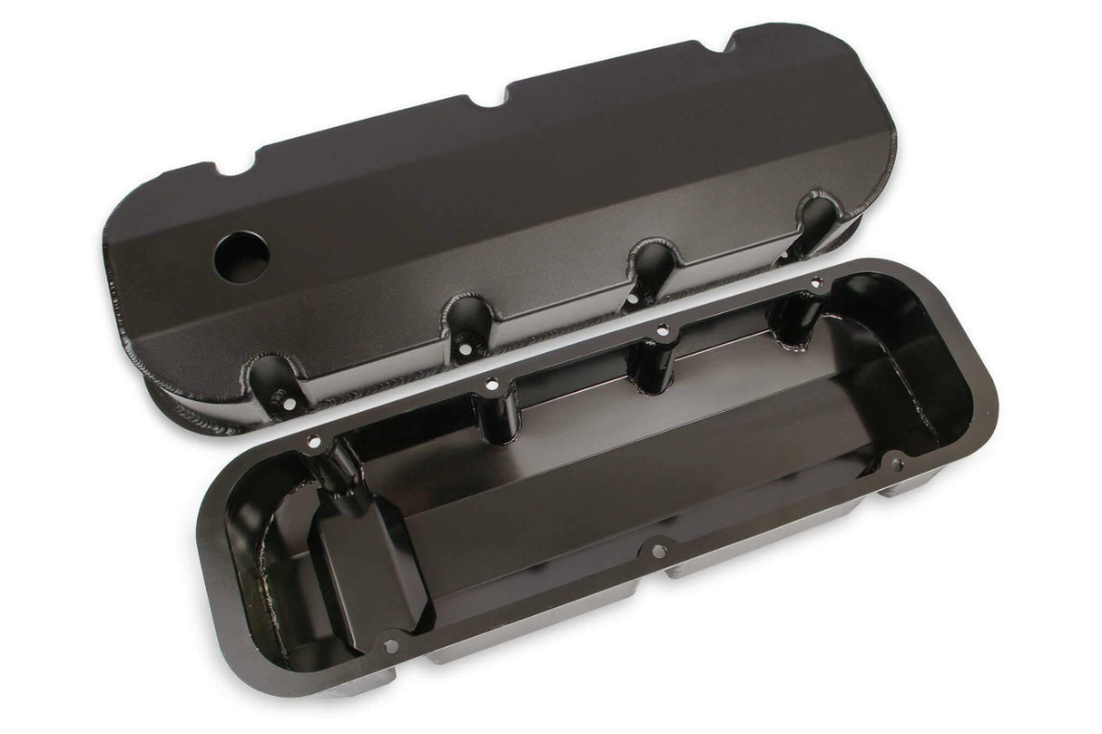 Mr. Gasket fabricated aluminum valve covers black finish 6832BG BBC Ford Chevy 2493