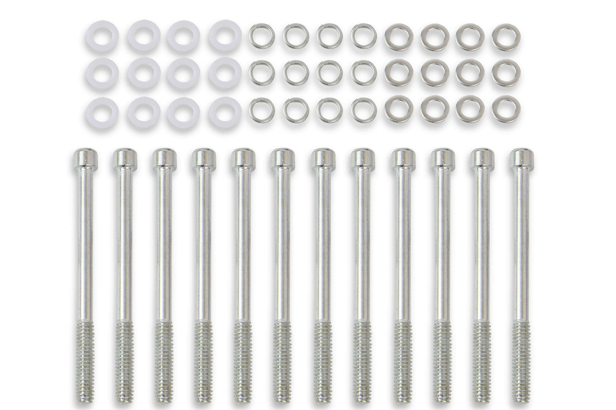 Mr. Gasket fabricated aluminum valve covers silver Ford black 6843G