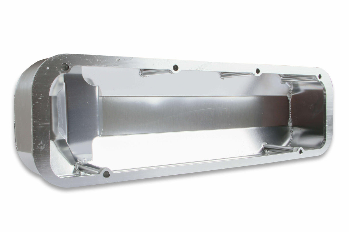 Mr. Gasket fabricated aluminum valve covers silver finish black 6860G