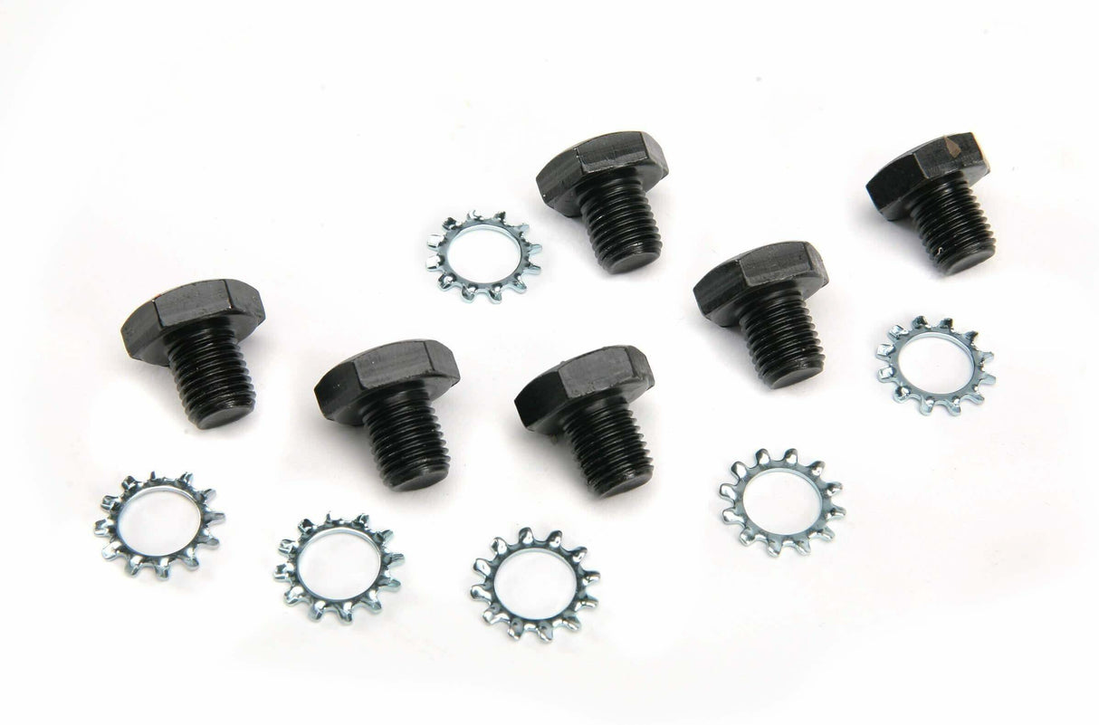 Mr. Gasket flexplate bolts 7/16 10 x 1/2 inch 6712MRG black steel 2493