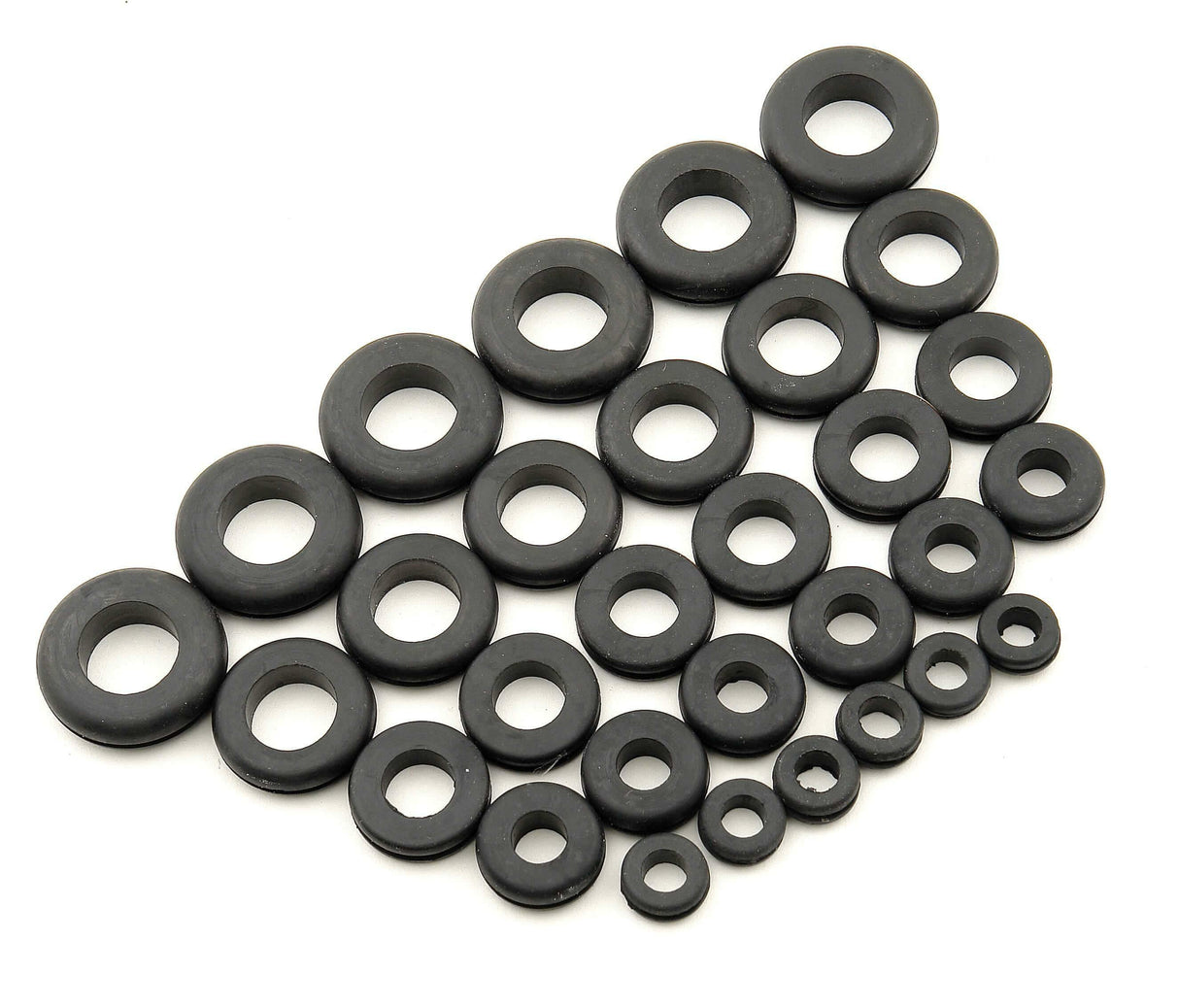 Mr. Gasket grommet assortment rubber package of 30 black 3706