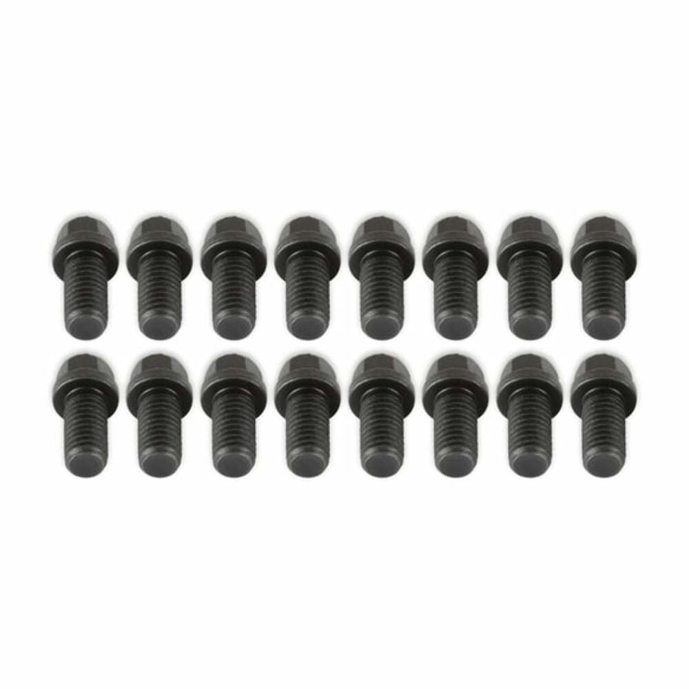 Mr. Gasket header bolts 3/8 16 x 3/4 inch hex head set of 16 black steel 919G