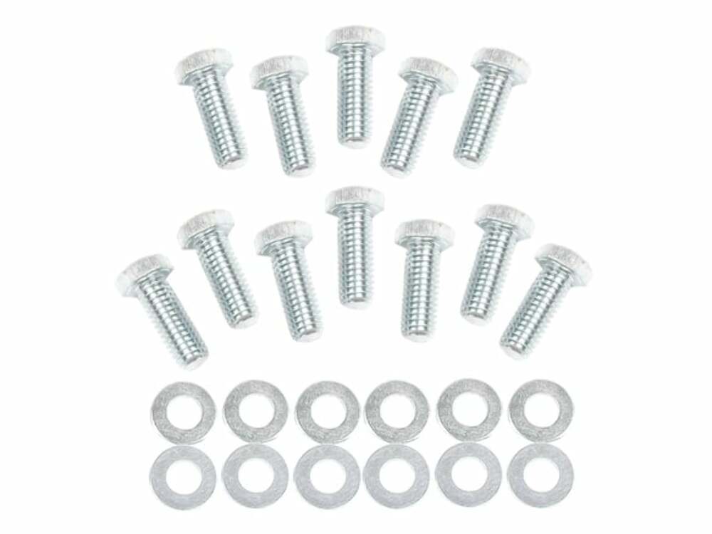 Mr. Gasket intake manifold bolt set hex head Chevy zinc aluminum 955G