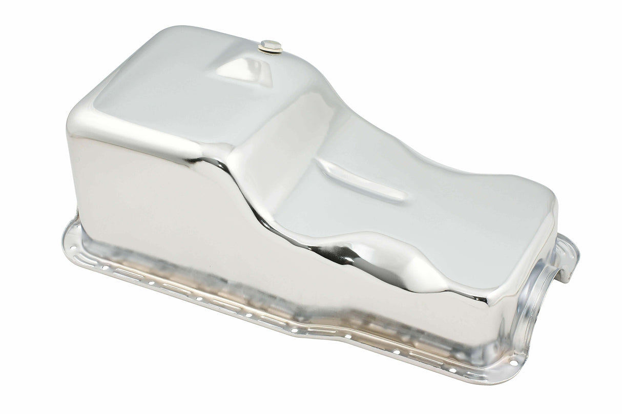 Mr. Gasket oil pan chrome Ford steel 9780