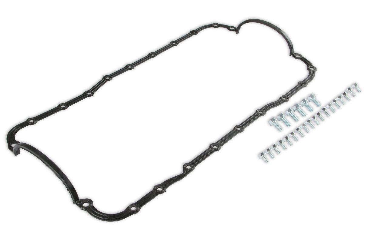 Mr. Gasket one piece molded rubber oil pan gasket kit Ford steel 6683