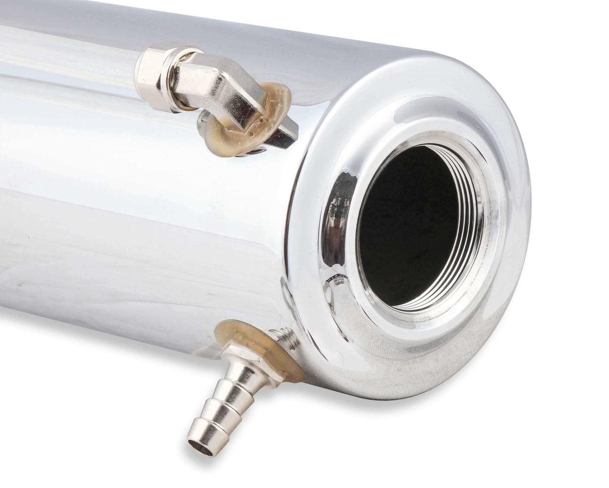 Mr. Gasket radiator fluid reservoir / recovery tank polished aluminum chrome 9135