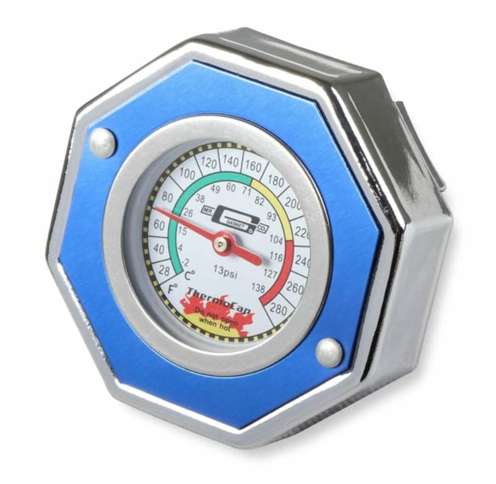 Mr. Gasket thermocap 13 PSI blue Ford Chevy 2470B