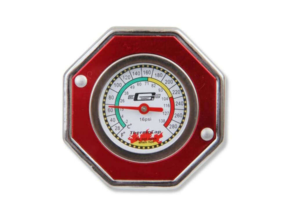 Mr. Gasket thermocap 16 PSI red Ford Chevy 2471R