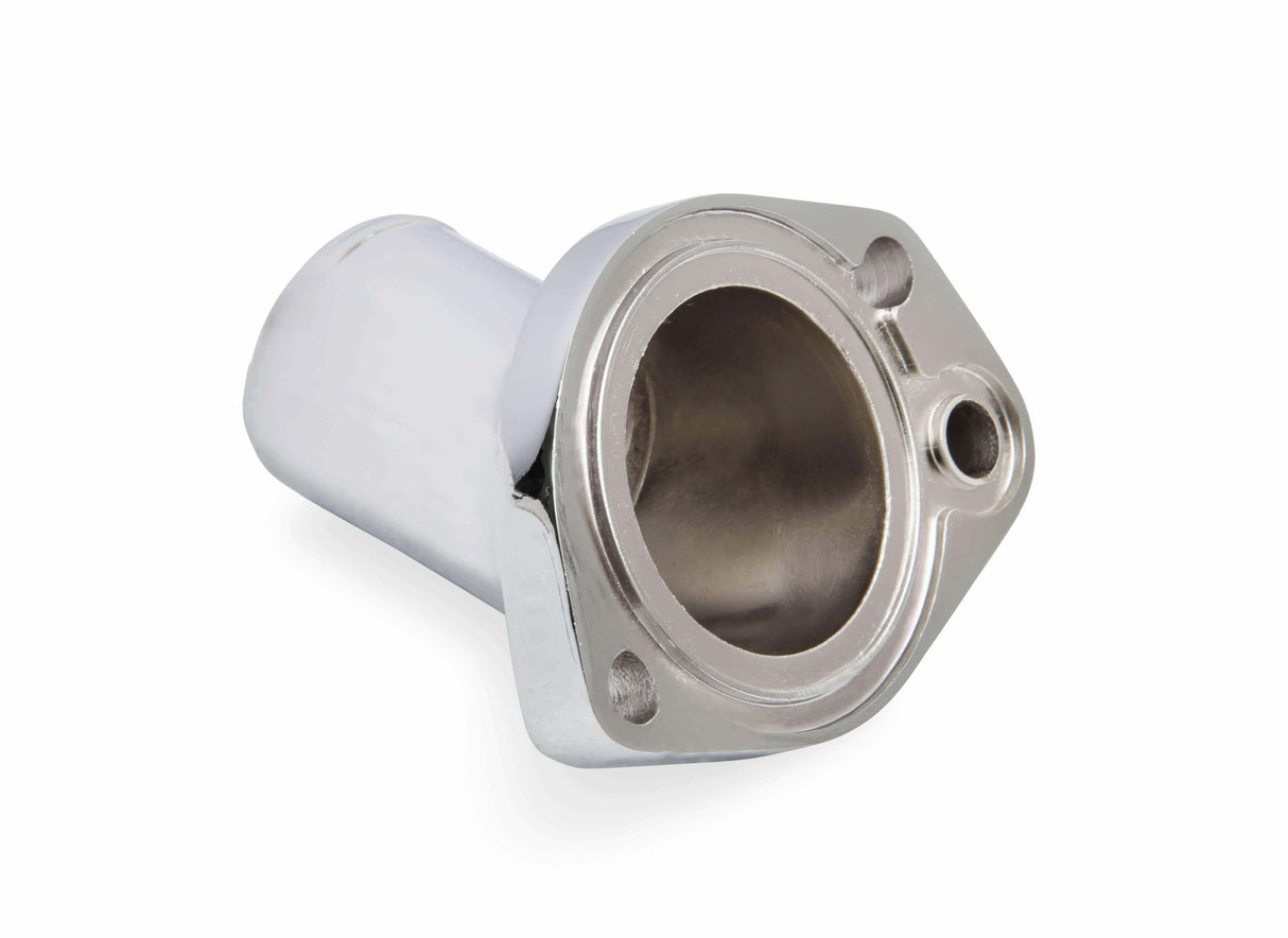 Mr. Gasket thermostat housing ; 160° fixed chrome for Ford 260 351W SBF polished aluminum 2662