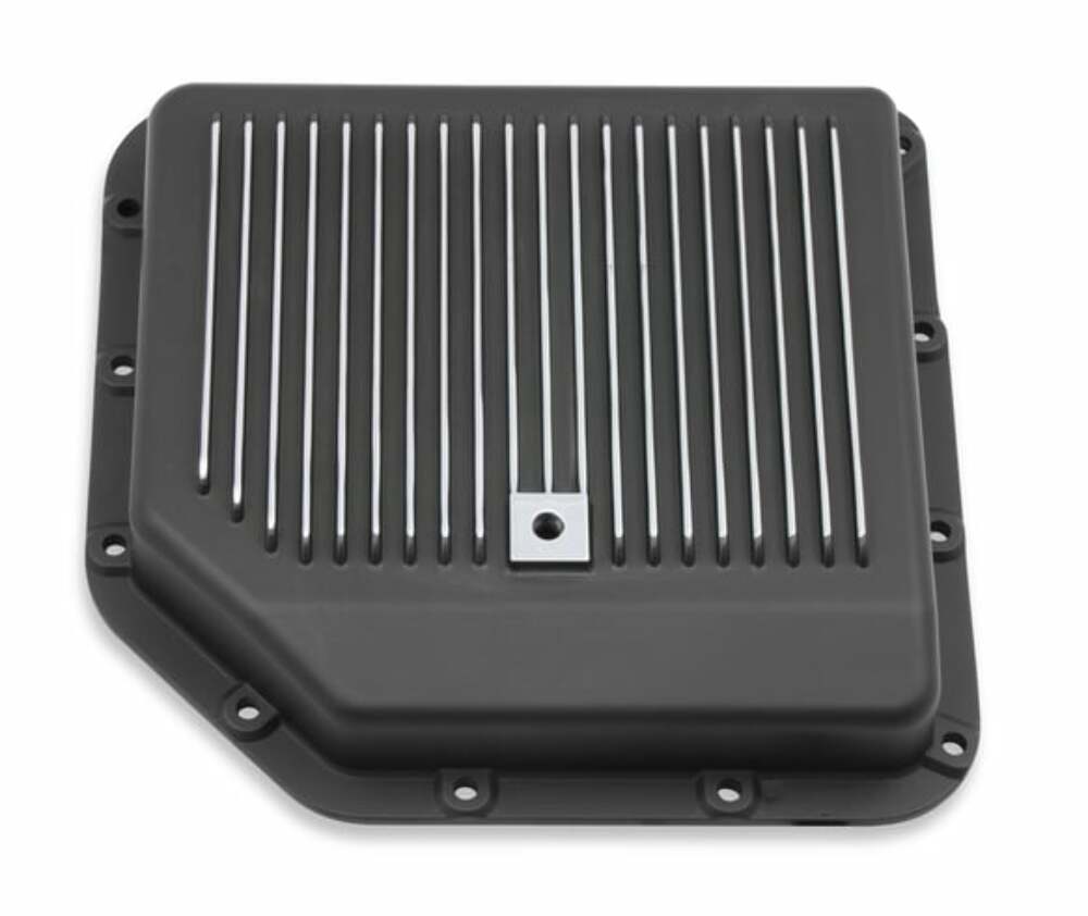 Mr. Gasket transmission oil pan black aluminum 9795BMRG Chevy steel 2493