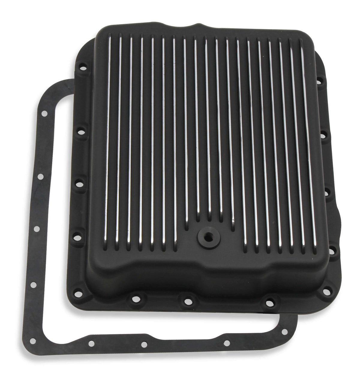 Mr. Gasket transmission oil pan black aluminum 9797BMRG LS engine Chevy steel 2493
