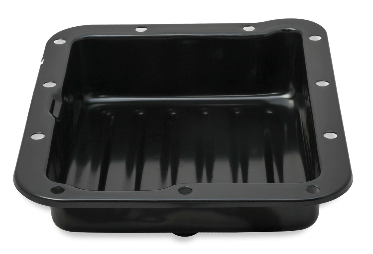 Mr. Gasket transmission oil pan black steel 9755BMRG Ford aluminum 2493
