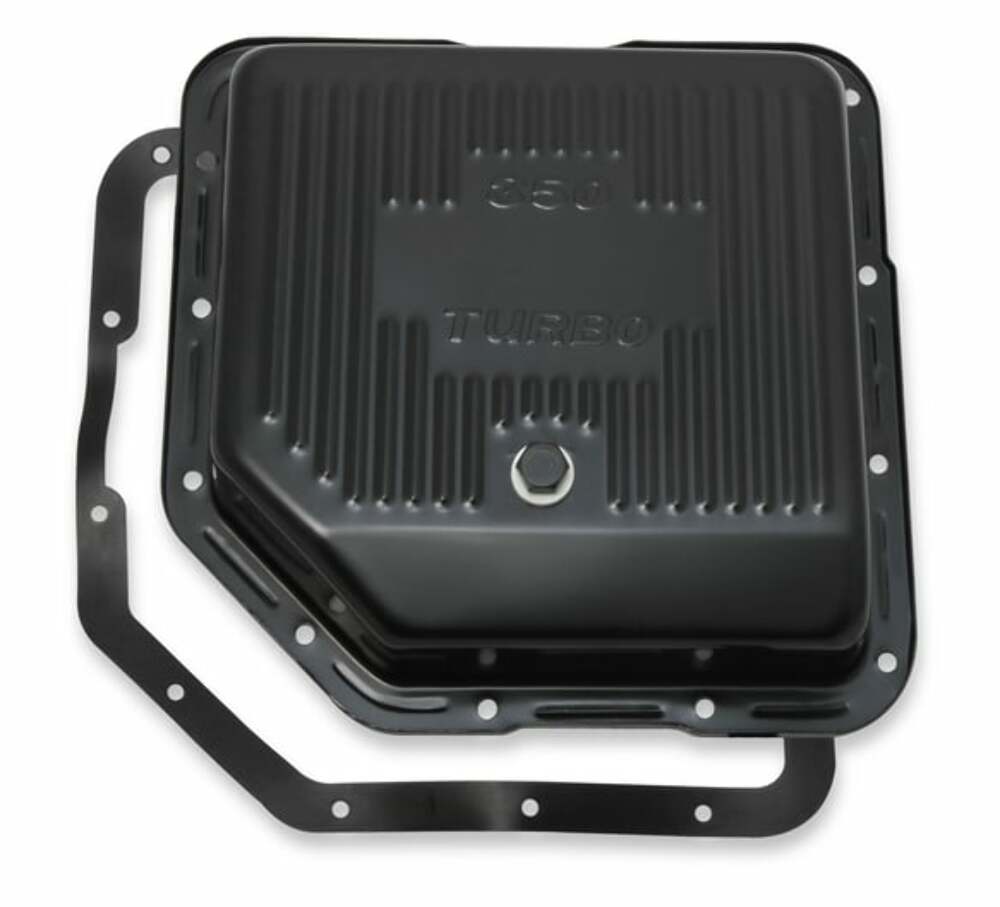 Mr. Gasket transmission oil pan black steel 9765BMRG LS engine Chevy aluminum 2493