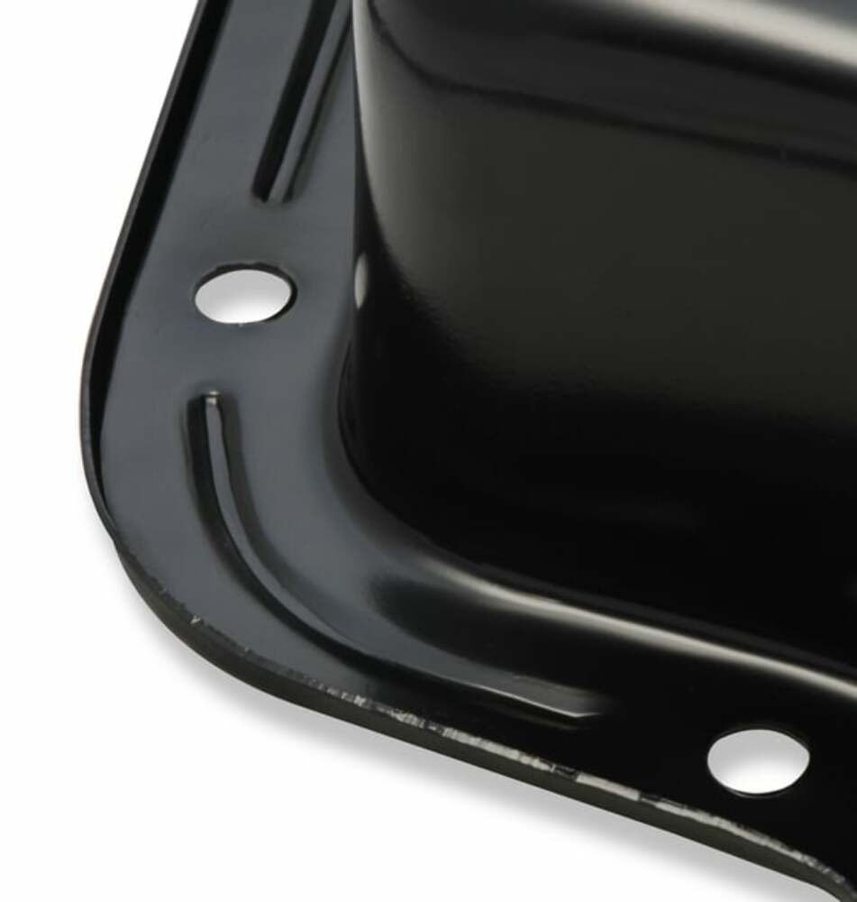 Mr. Gasket transmission oil pan black steel 9786BMRG Chevy aluminum 2493