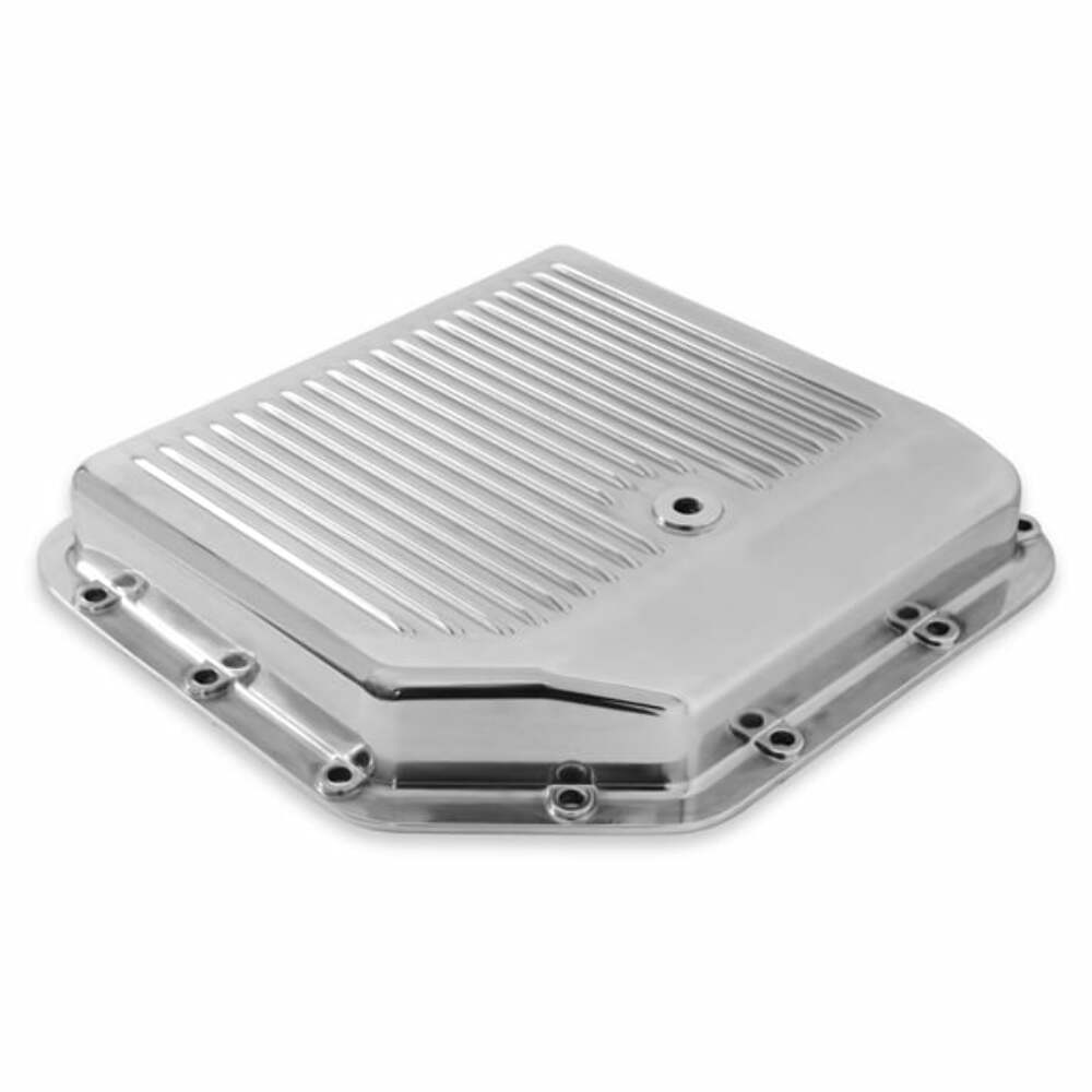 Mr. Gasket transmission oil pan polished aluminum Chevy steel 9791G