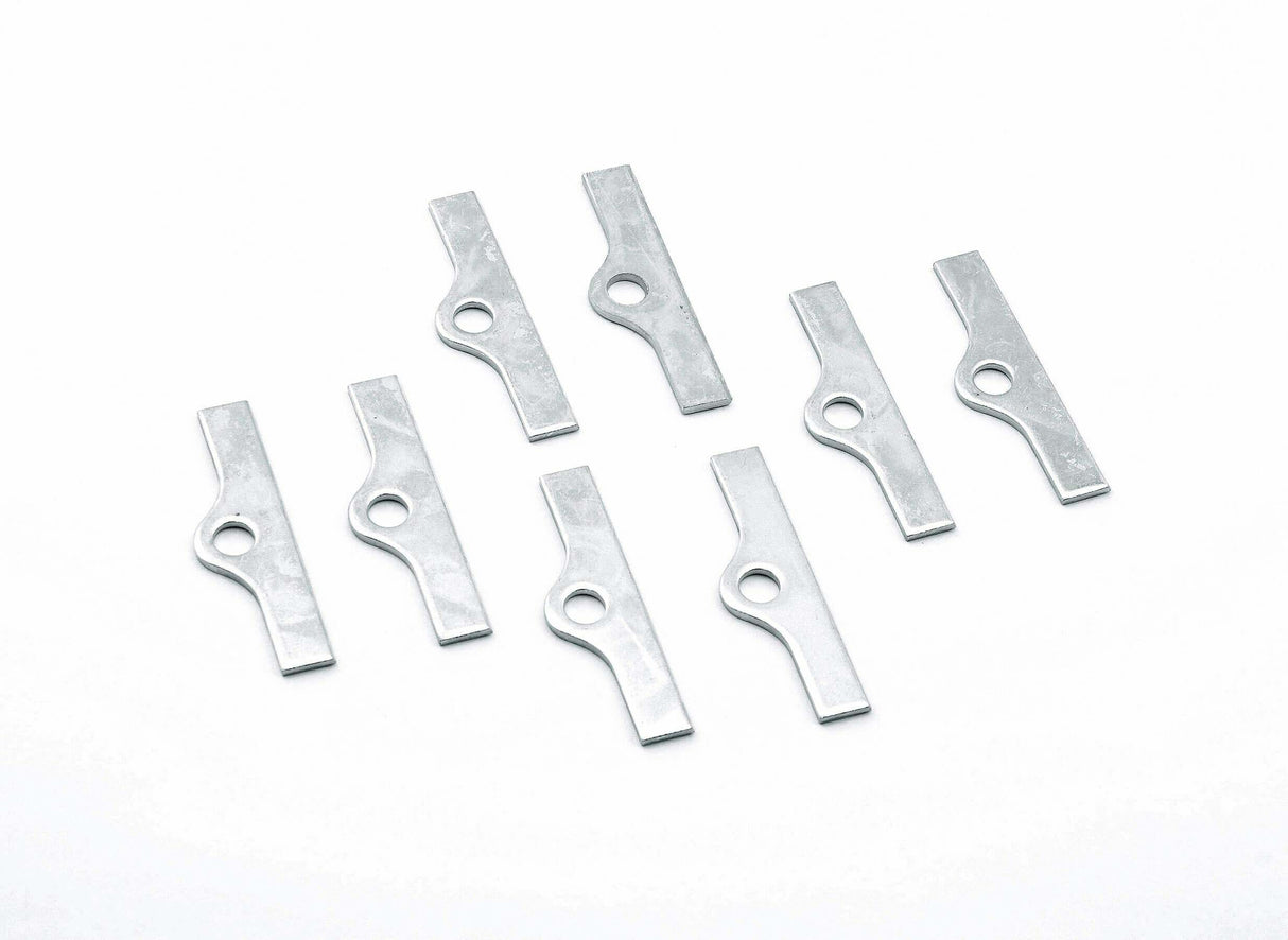 Mr. Gasket valve cover hold down brackets SBC Chevy chrome steel 3681