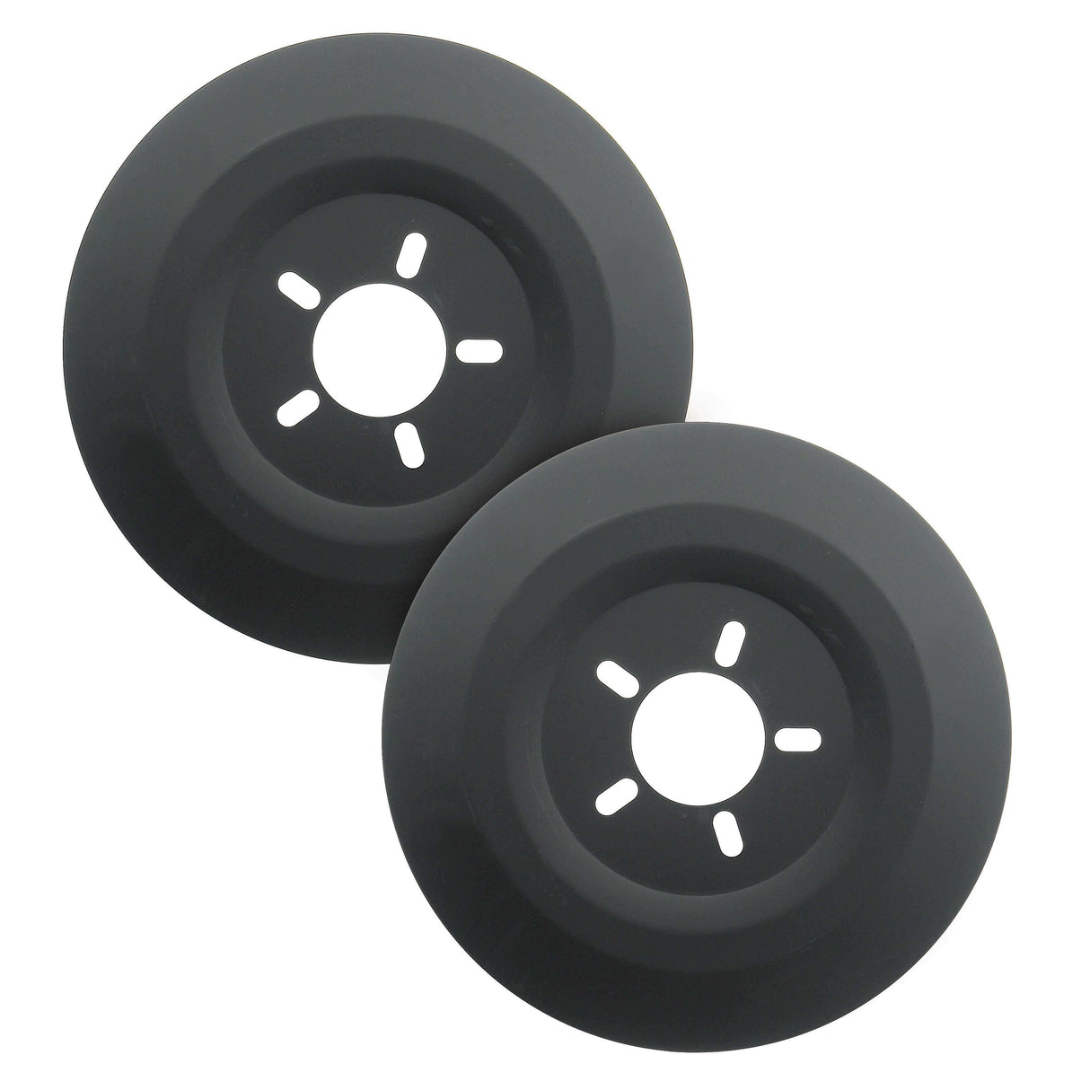 Mr. Gasket wheel dust shields fits most 16 inch wheels 16 inch diameter black aluminum 6906