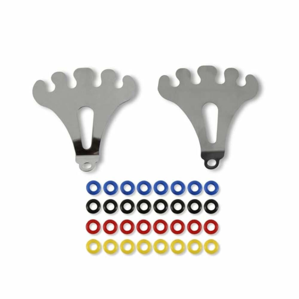 Mr. Gasket wire loom set 4 wire short chrome steel rubber 9751