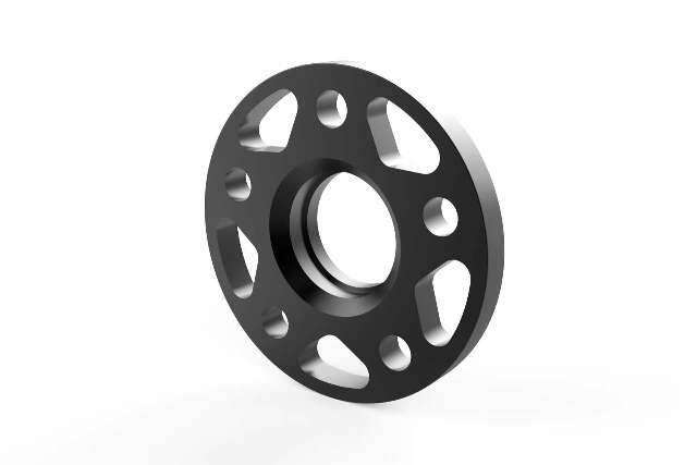 Spacers (Set of 2) - 57.1mm CB - 15mm Thick aluminum black