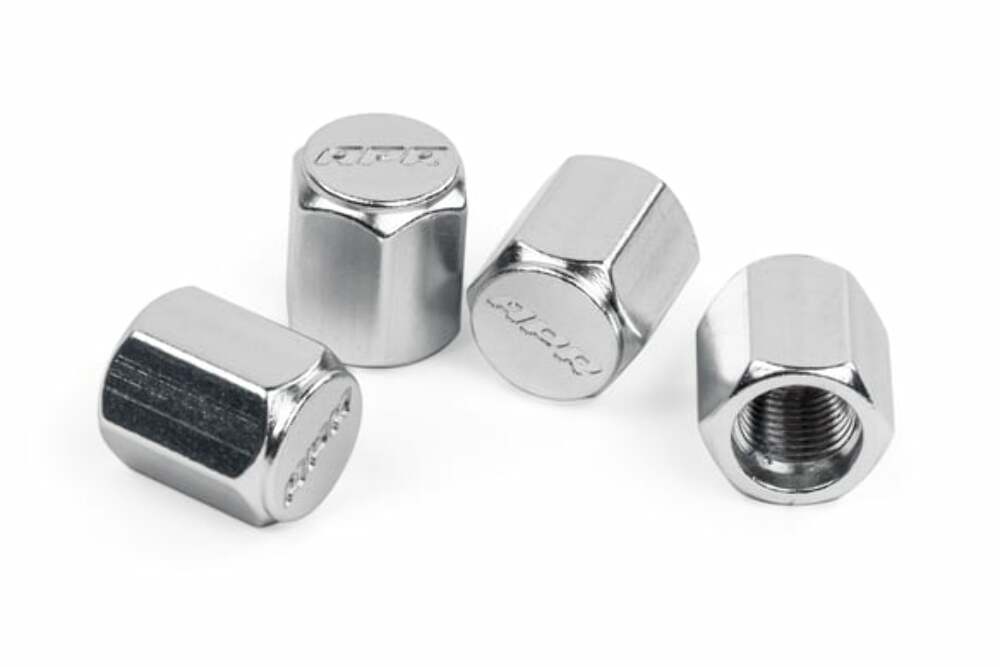 Fits 1985-2024 911 Porsche Valve Stem Caps - Silver for Audi and VW aluminum