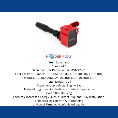 MS100192 Ignition Coils (Red) for Audi RS / Volkswagen Golf