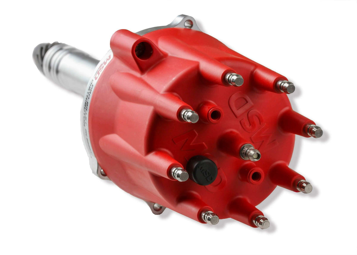MSD ignition distributor red aluminum steel 85551