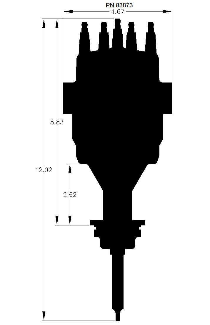 MSD ignition distributor black anodized 83873