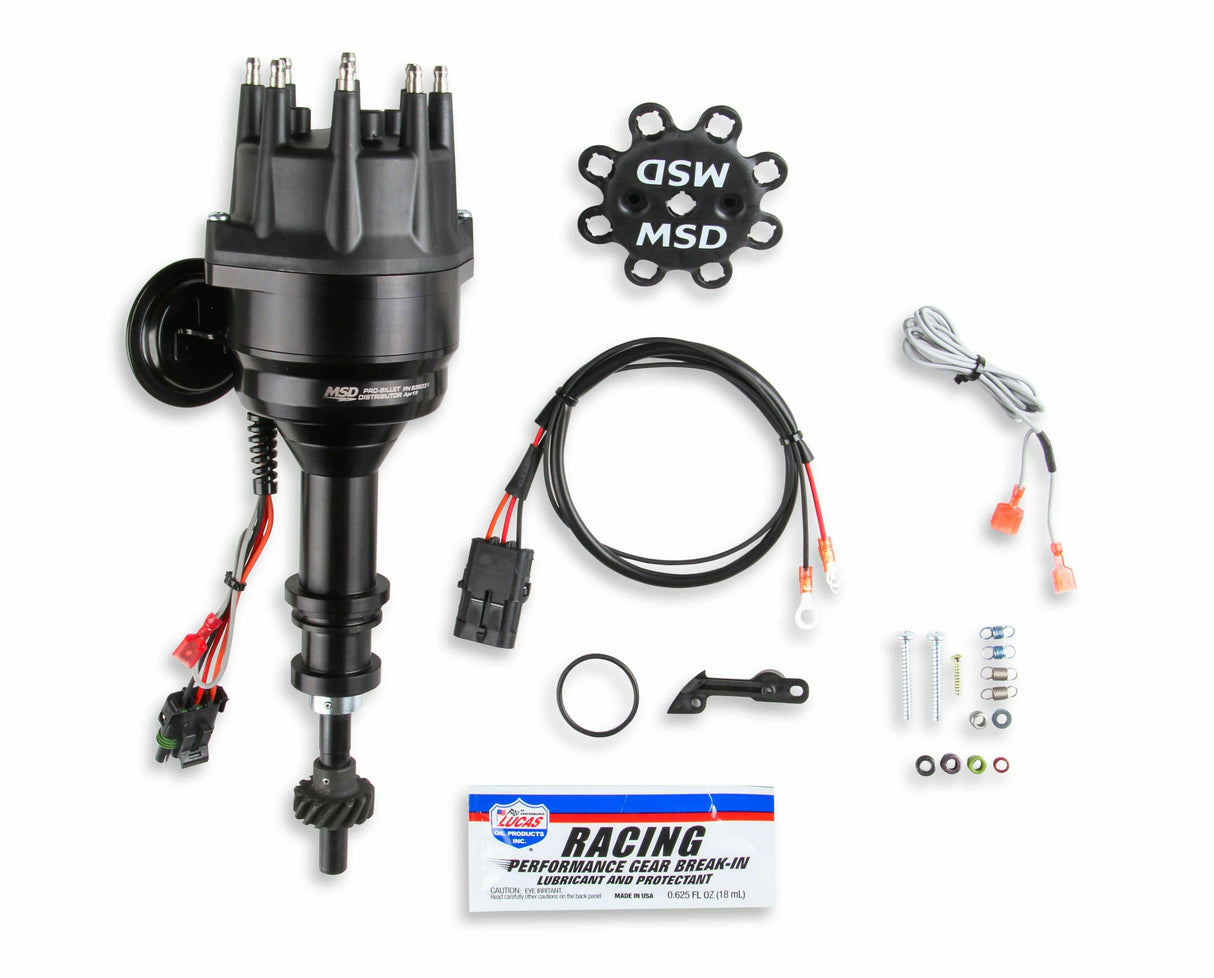 MSD ignition distributor for 1958-1971 Ford Mustang black steel anodized 835031