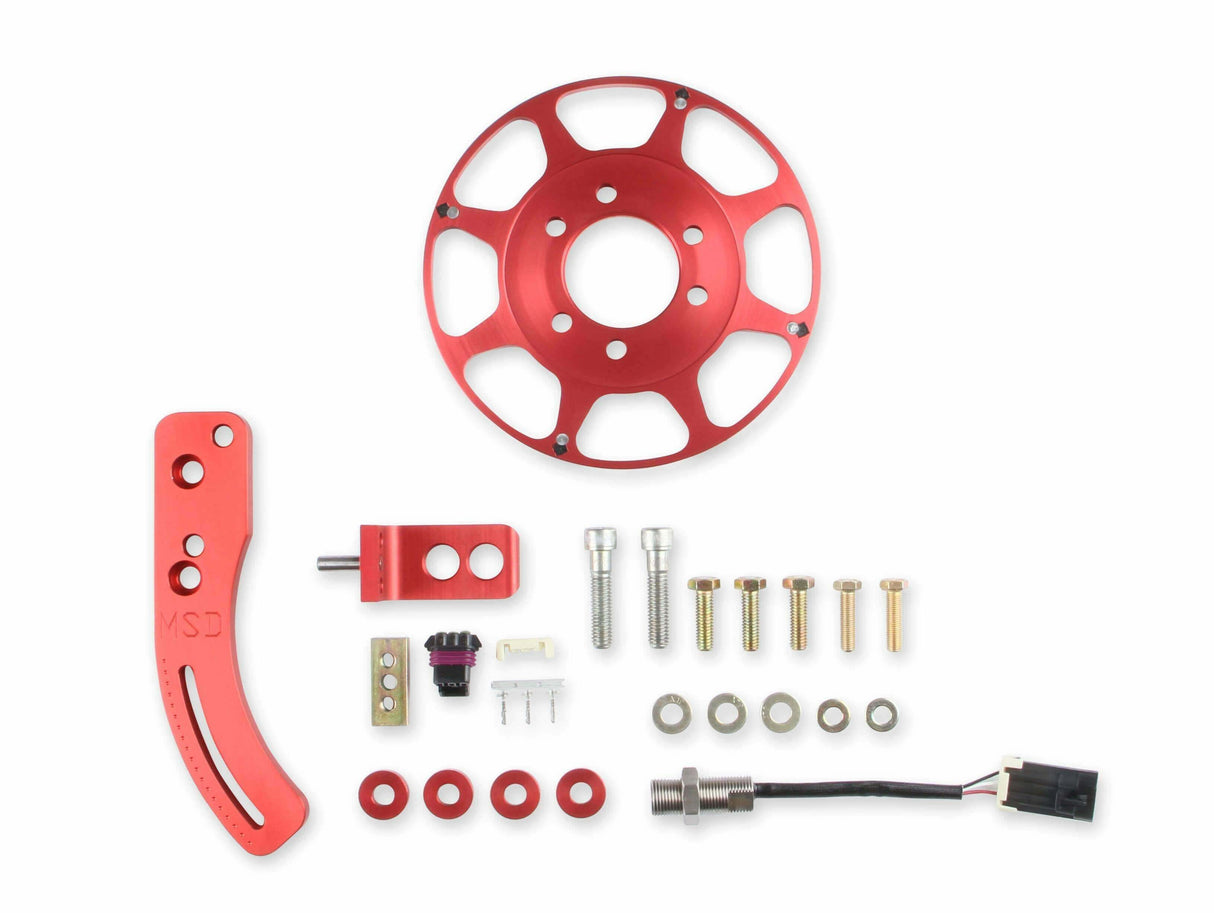MSD crank trigger kit for 1973-1974 Chevy Monte Carlo red aluminum big block 86201