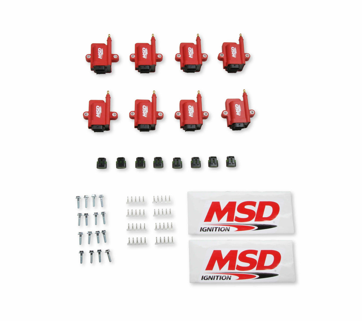 MSD ignition coil black red aluminum 8289