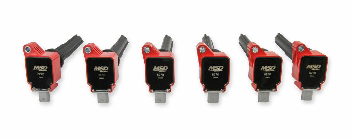 t MSD Ignition Coils 2017-2020 Ford 3.5L EcoBoost V6 engines, Red, 6-Pack - 82706 MSD